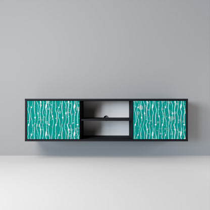 TURQUOISE RAIN Mobile TV a 2 Ante in Finitura Nera