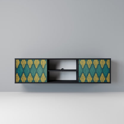 POLYGONS Mobile TV a 2 Ante in Finitura Nera