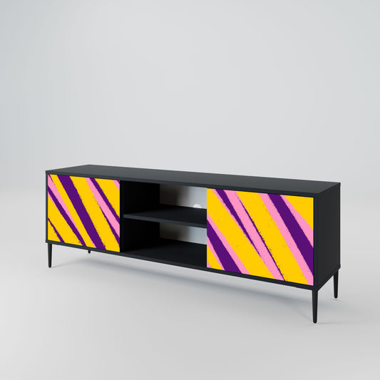 DREAMS COME TRUE 2-Door TV Stand in Black Finish
