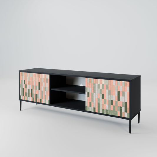 BUILDING THE FUTURE 2-Door TV Stand in Black Finish
