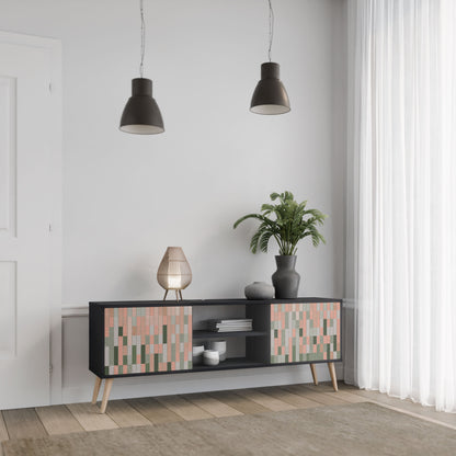 BUILDING THE FUTURE 2-Door TV Stand in Black Finish