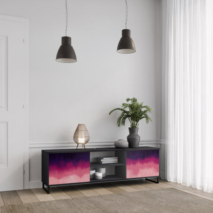 Mobile TV AURORA BOREALIS a 2 ante in finitura nera