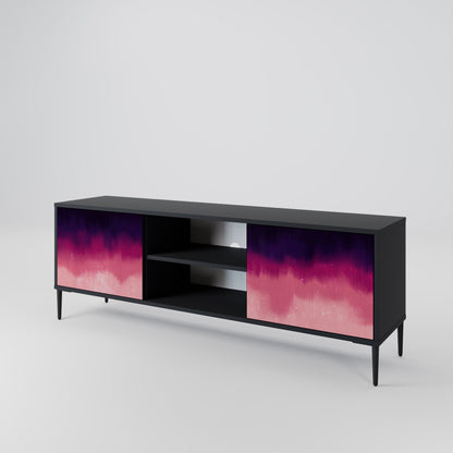 Mobile TV AURORA BOREALIS a 2 ante in finitura nera
