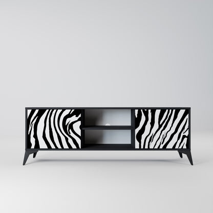 Mobile TV SPLENDID ZEBRA a 2 ante in finitura nera