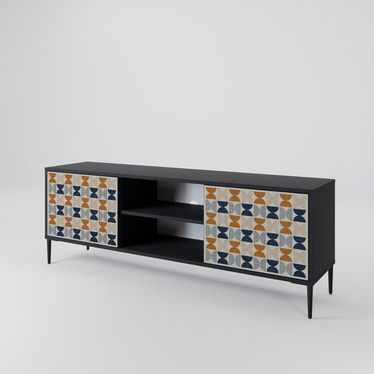 Mobile TV a 2 ante REFLECTION RANGE in finitura nera