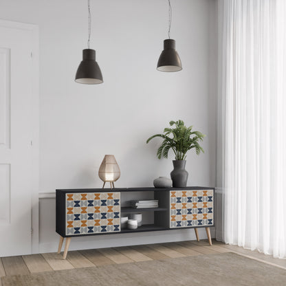 Mobile TV a 2 ante REFLECTION RANGE in finitura nera