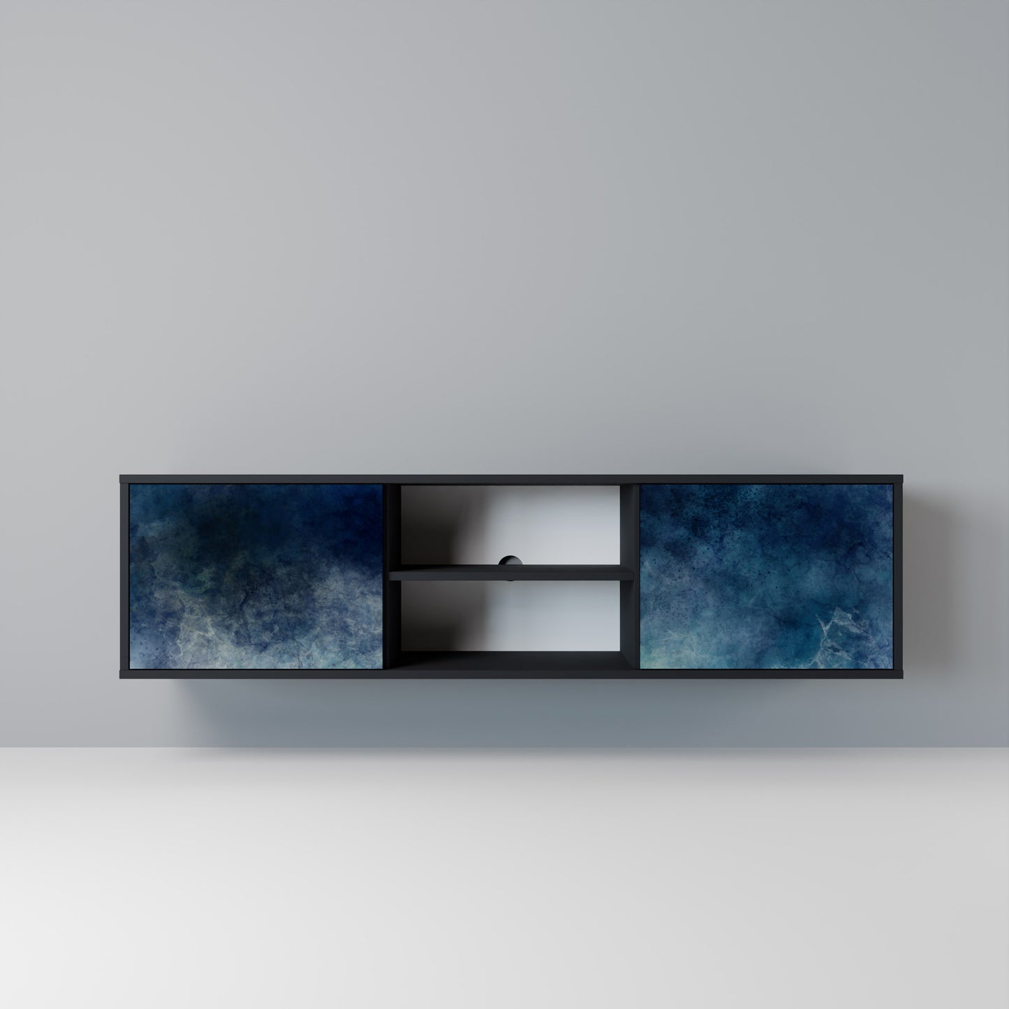 CELESTIAL FALL Mobile TV a 2 Ante in Finitura Nera
