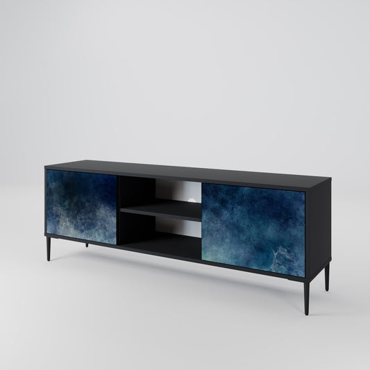 Mobile TV a 2 ante CELESTIAL FALL in finitura nera