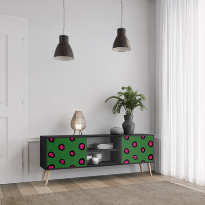 Mobile TV FUNKY SPOTS a 2 ante con finitura nera