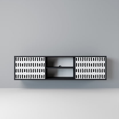 NIGHTY MELODIES Mobile TV a 2 Ante in Finitura Nera