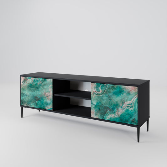 Mobile TV ABSTRACT ALCHEMY a 2 ante con finitura nera