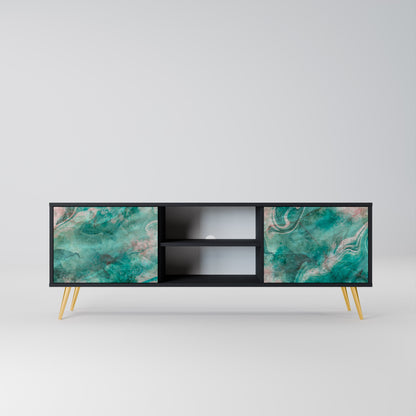 Mobile TV ABSTRACT ALCHEMY a 2 ante con finitura nera