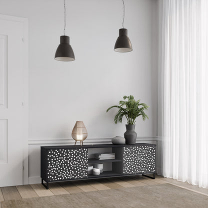 Mobile TV BLINDING LIGHTS a 2 ante con finitura nera