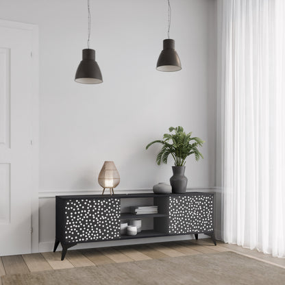 Mobile TV BLINDING LIGHTS a 2 ante con finitura nera