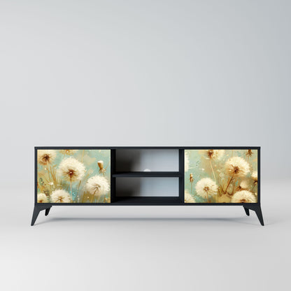 DREAMY MEADOW 2-Door TV Stand in Black Finish