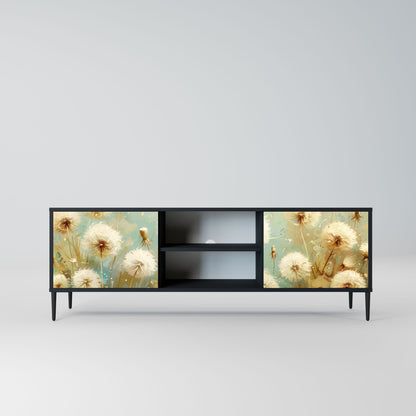 DREAMY MEADOW 2-Door TV Stand in Black Finish