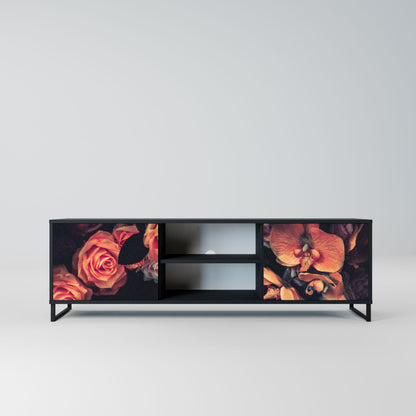 Mobile TV a 2 ante NEVERENDING BLOOM in finitura nera