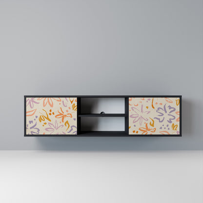 SPRING WHIMSY Mobile TV a 2 Ante in Finitura Nera