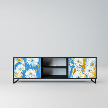 DAISY LUXE 2-Door TV Stand in Black Finish
