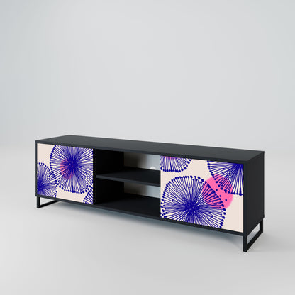 MAGIC NATURE 2-Door TV Stand in Black Finish