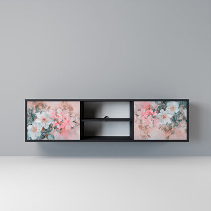 CHERRY BLOSSOM Mobile TV a 2 Ante in Finitura Nera