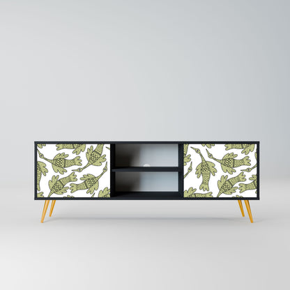 Mobile TV SEEDLING SONGBIRD a 2 ante con finitura nera