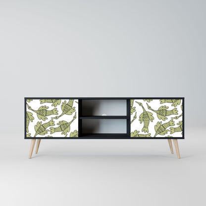 Mobile TV SEEDLING SONGBIRD a 2 ante con finitura nera