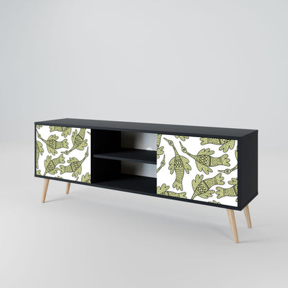 Mobile TV SEEDLING SONGBIRD a 2 ante con finitura nera