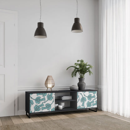 WATERSPOUT SONGIBIRD 2-Door TV Stand in Black Finish