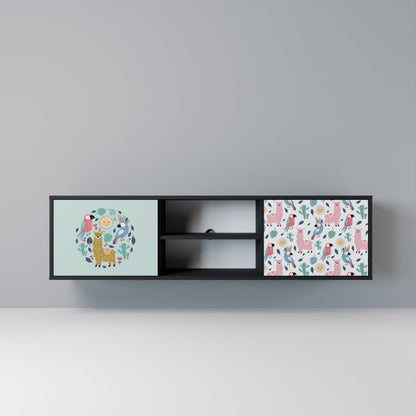 COLORFUL ALPACAS Mobile TV a 2 Ante in Finitura Nera