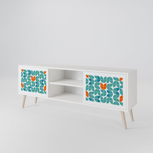 BE THE CHANGE Mobile TV a 2 Ante in Finitura Bianca