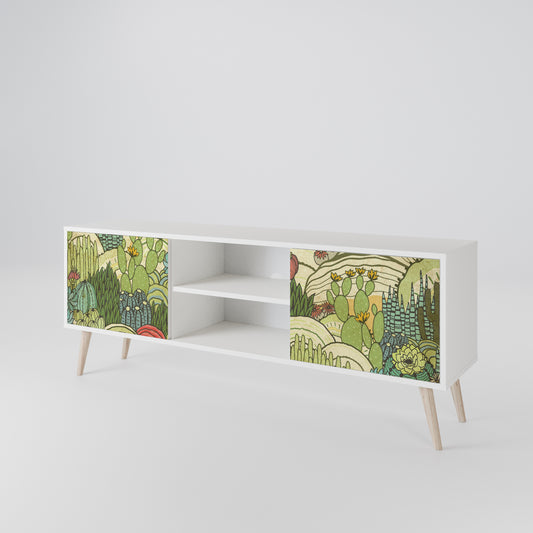 SUCCULENTS KALEIDOSCOPE Mobile TV a 2 Ante in Finitura Bianca