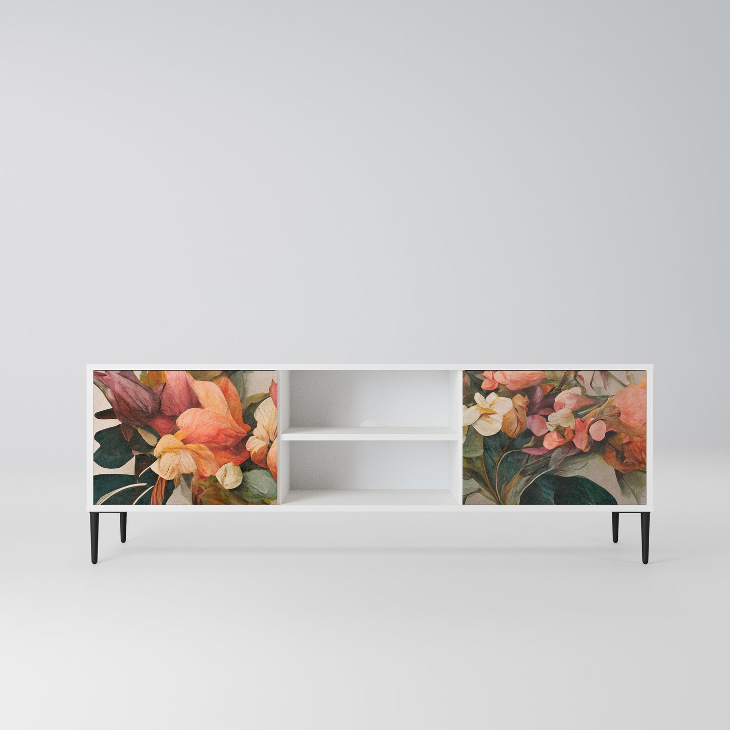 STYLISH BEAUTY Mobile TV a 2 Ante in Finitura Bianca