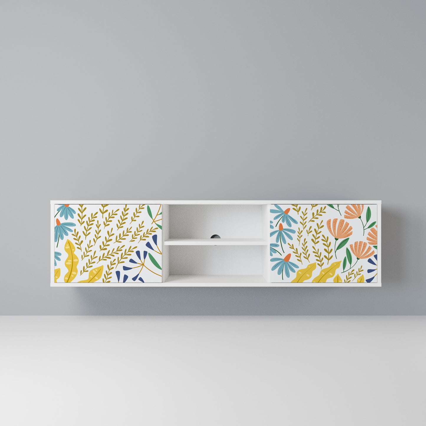 HELLO SPRING Mobile TV a 2 Ante in Finitura Bianca