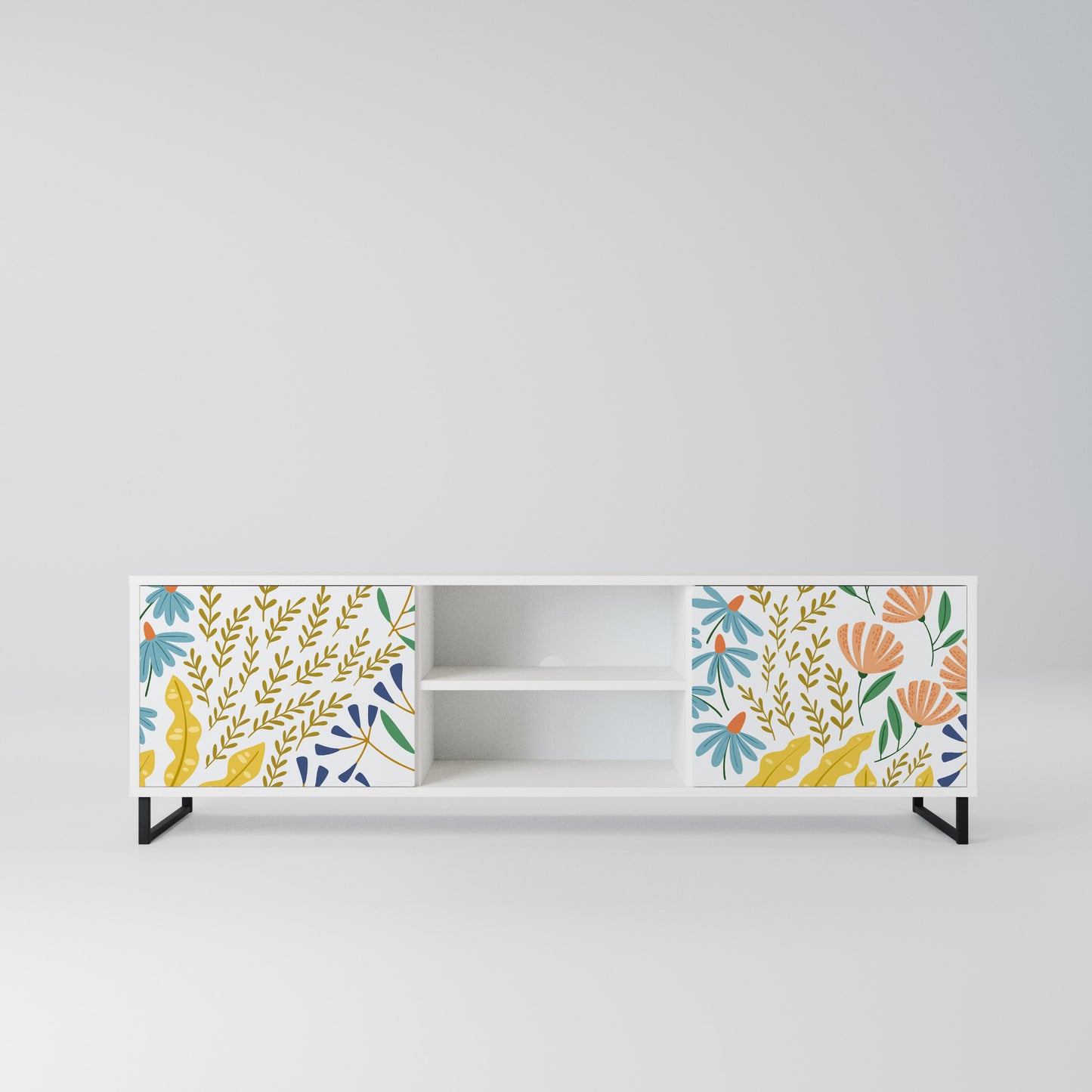 HELLO SPRING Mobile TV a 2 Ante in Finitura Bianca