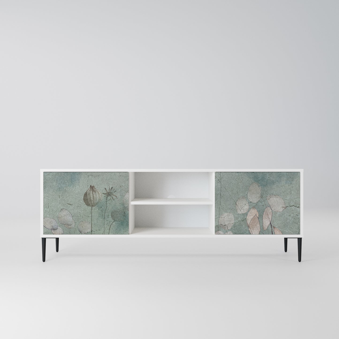 NIGHT LADY Mobile TV a 2 Ante in Finitura Bianca