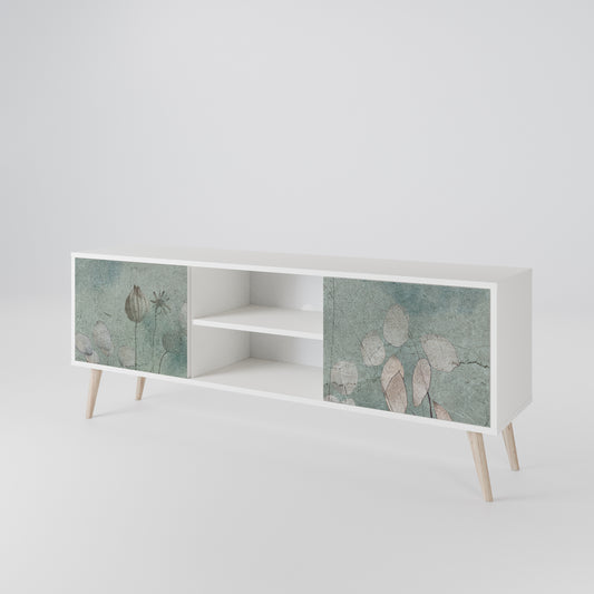 NIGHT LADY Mobile TV a 2 Ante in Finitura Bianca