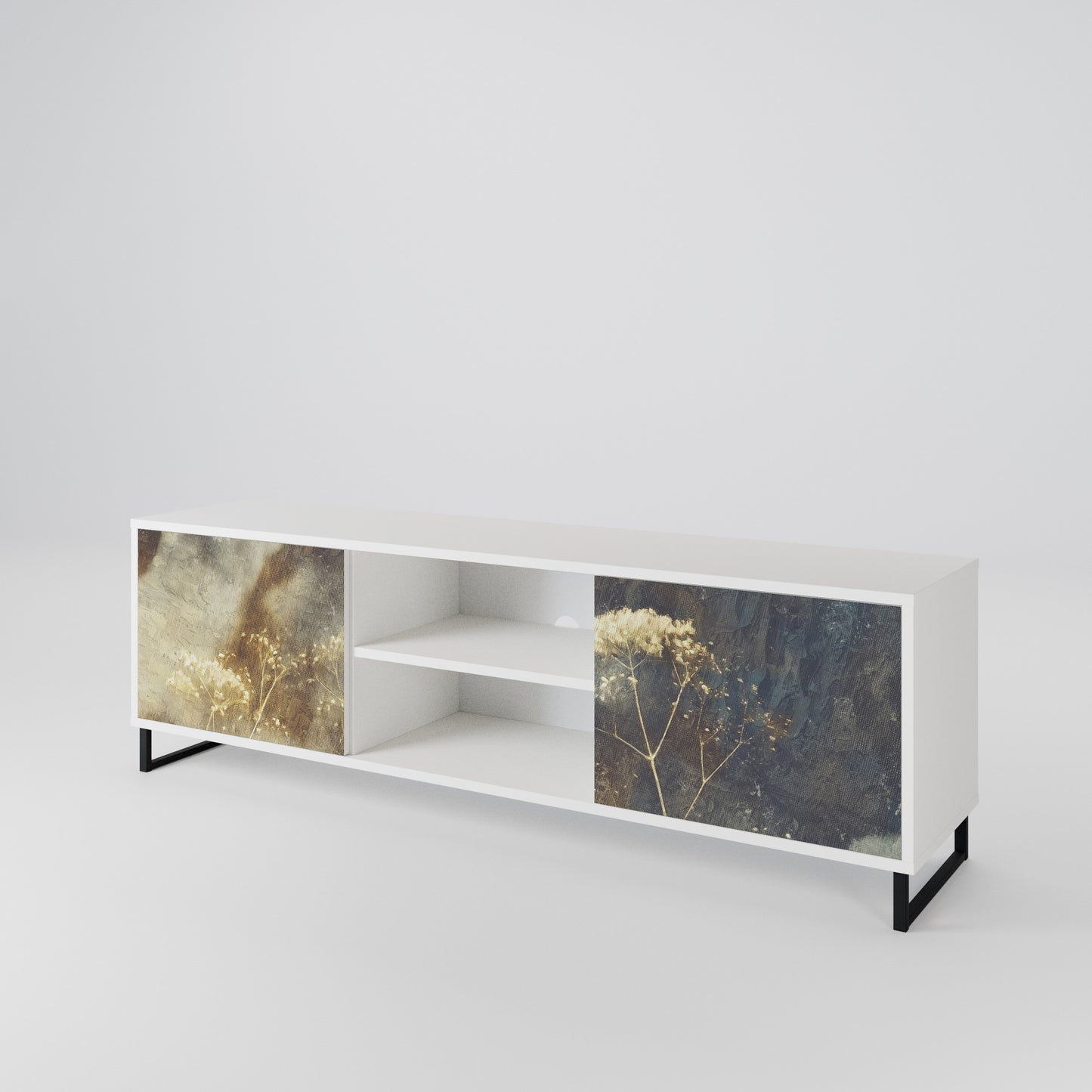 GENTLE POWER Mobile TV a 2 Ante in Finitura Bianca