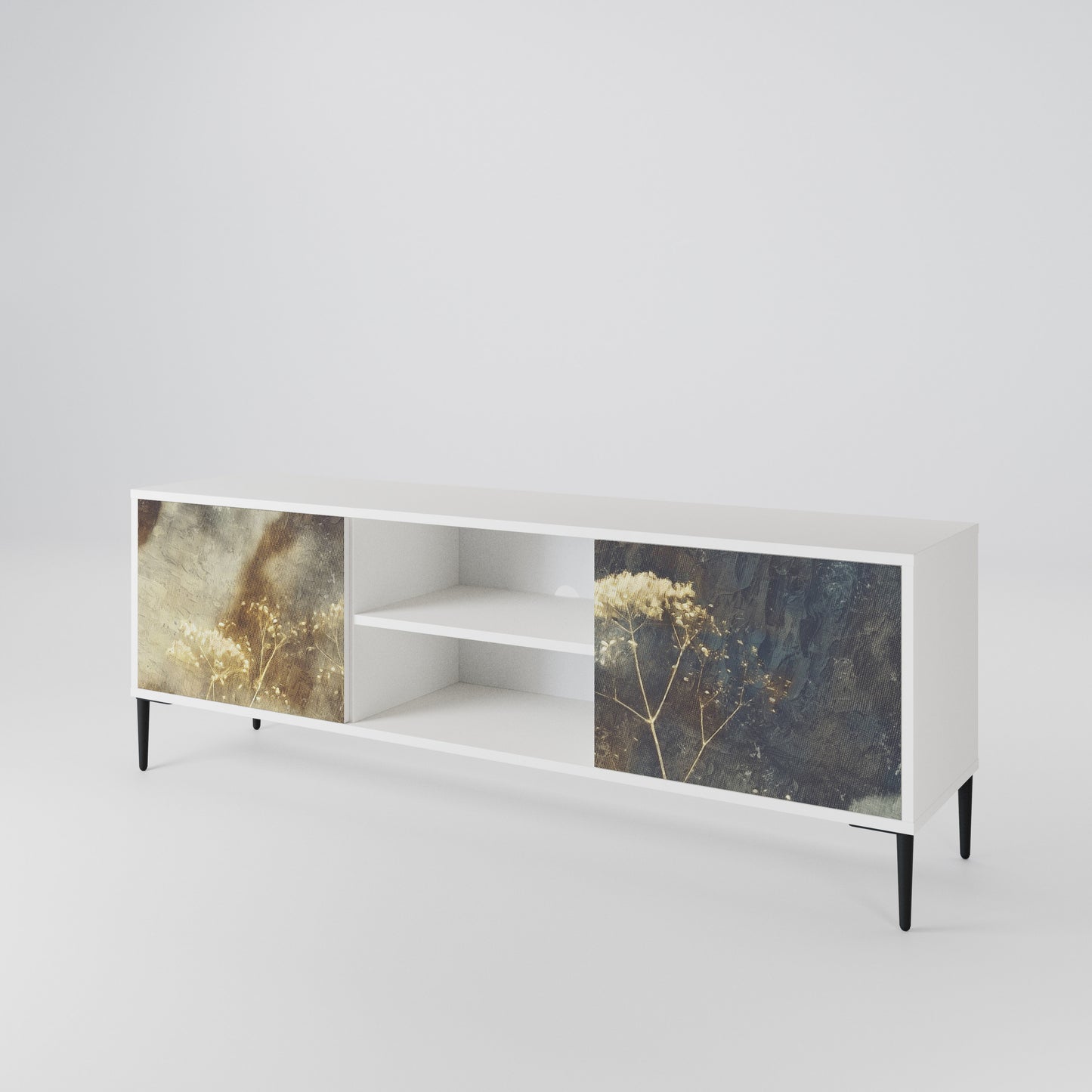 GENTLE POWER Mobile TV a 2 Ante in Finitura Bianca