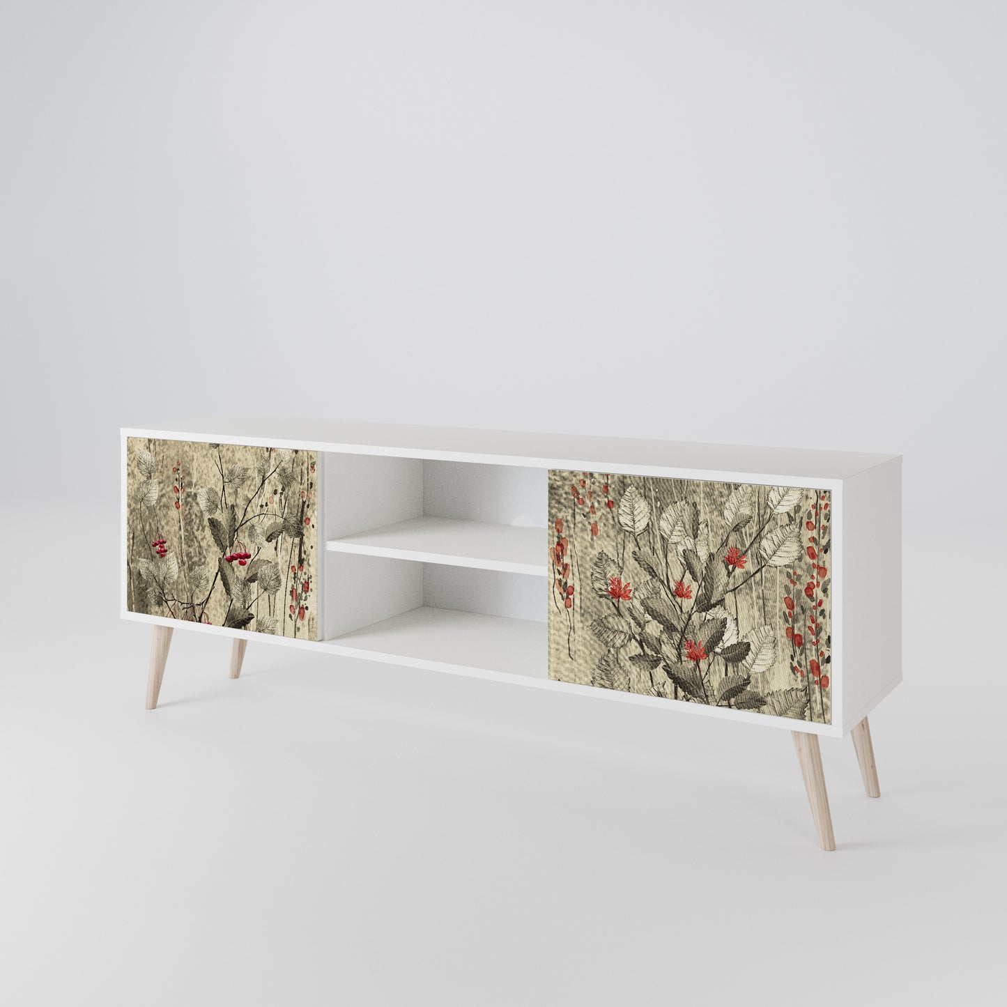 HERBAL GRACE Mobile TV a 2 Ante in Finitura Bianca