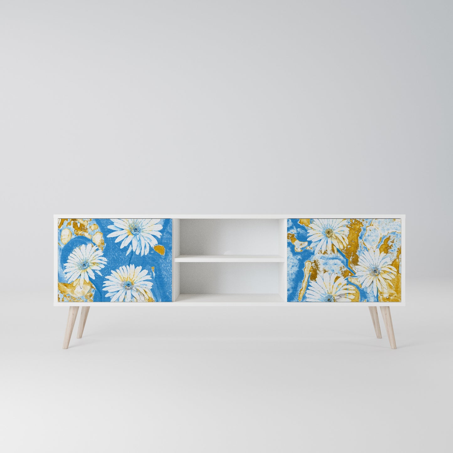 DAISY LUXE Mobile TV a 2 Ante in Finitura Bianca