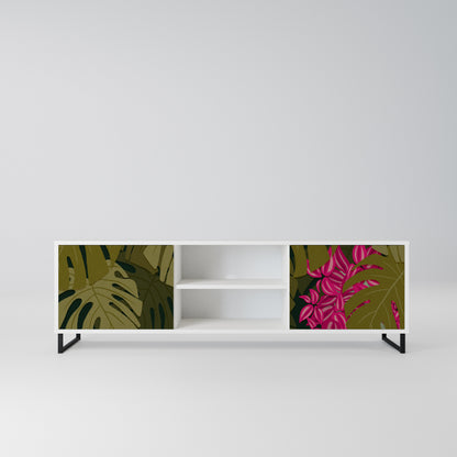 TROPICAL BEAUTY Mobile TV a 2 Ante in Finitura Bianca