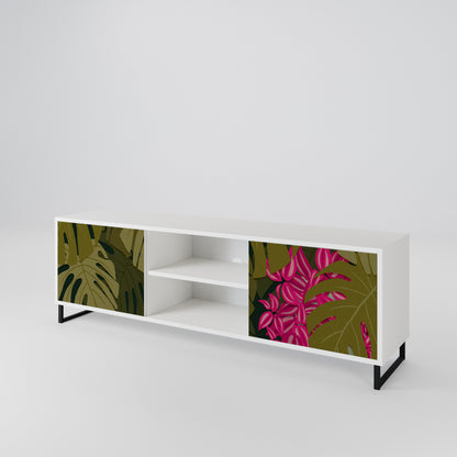 TROPICAL BEAUTY Mobile TV a 2 Ante in Finitura Bianca