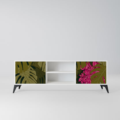 TROPICAL BEAUTY Mobile TV a 2 Ante in Finitura Bianca