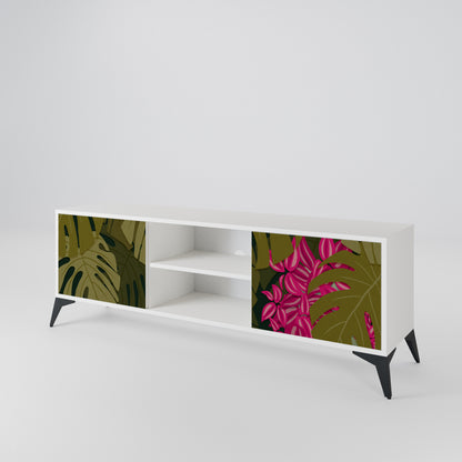 TROPICAL BEAUTY Mobile TV a 2 Ante in Finitura Bianca