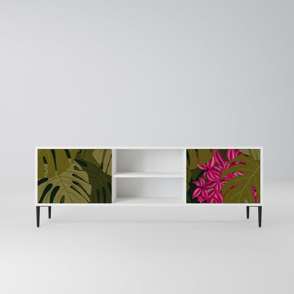 TROPICAL BEAUTY Mobile TV a 2 Ante in Finitura Bianca