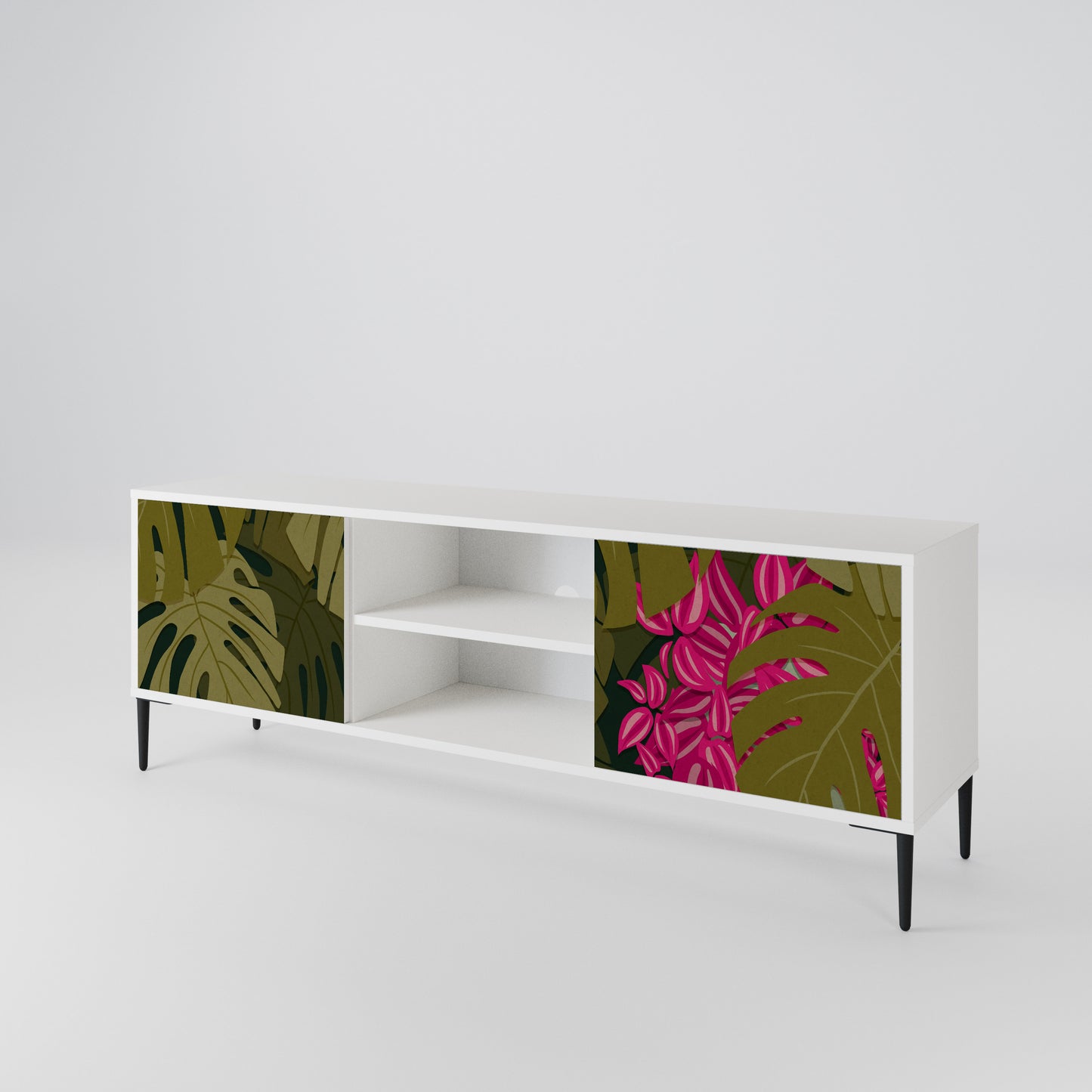 TROPICAL BEAUTY Mobile TV a 2 Ante in Finitura Bianca