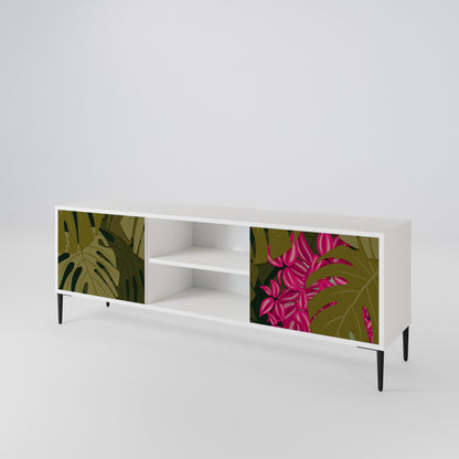 TROPICAL BEAUTY Mobile TV a 2 Ante in Finitura Bianca