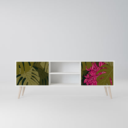 TROPICAL BEAUTY Mobile TV a 2 Ante in Finitura Bianca