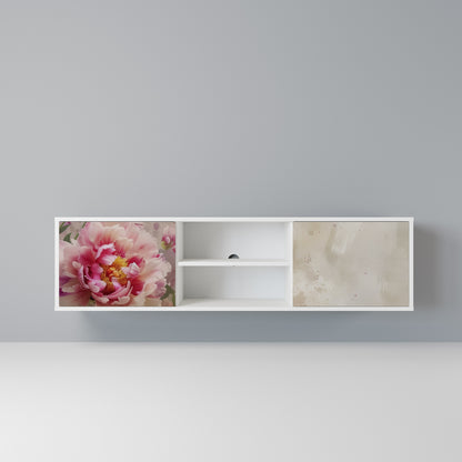 PEONY WHISPER Mobile TV a 2 Ante in Finitura Bianca